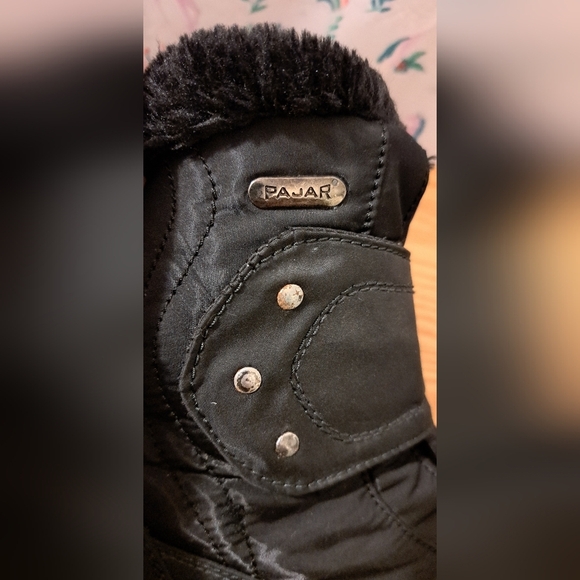NWOT Pajar Moscou Black Nylon & Sherpa Waterproof Outdoor Boot Shoe SZ 9 40EU - Picture 7 of 9